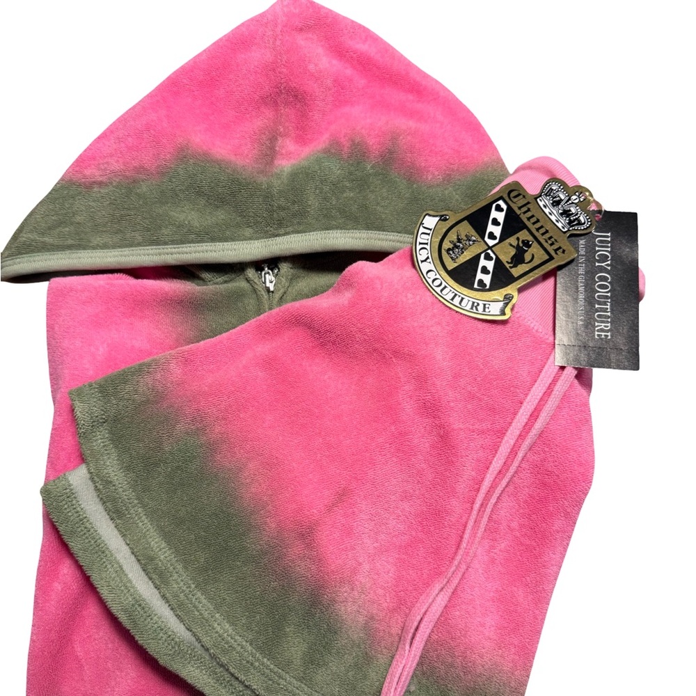 Juicy Couture Pink and Green Hoodie and Skirt Set - RARE watermelon punch